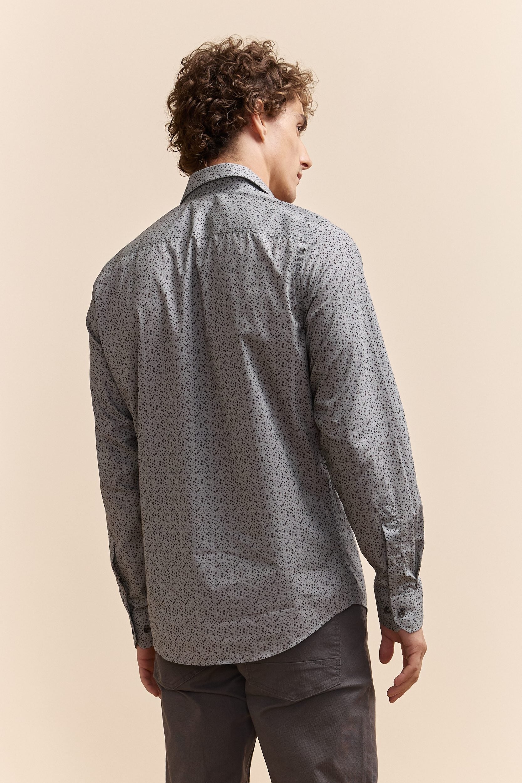 Micro print Fitted shirt