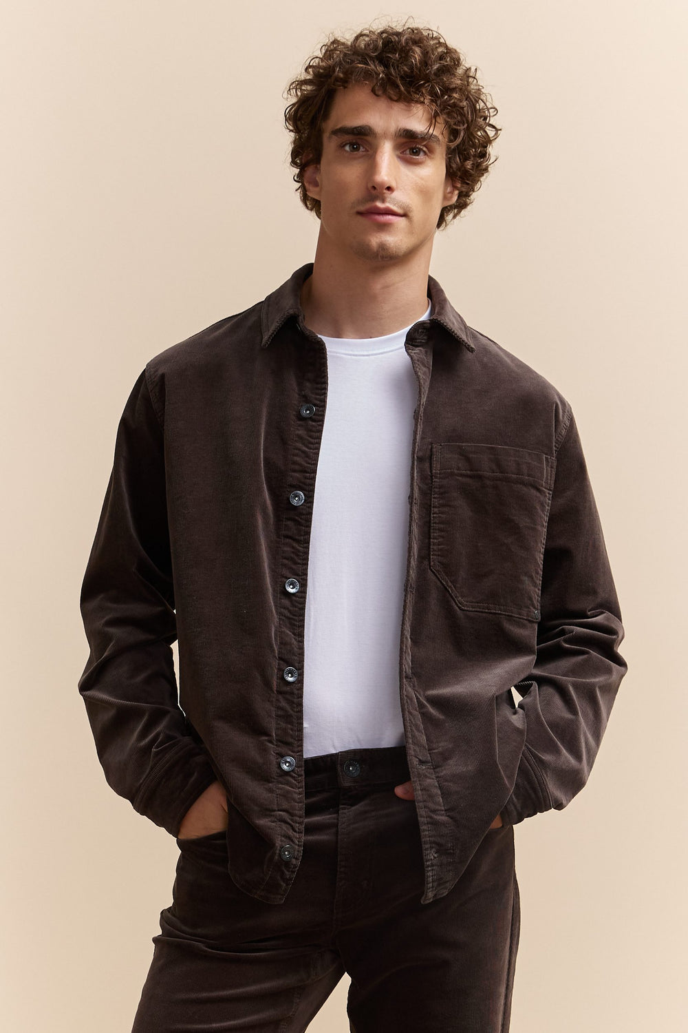 Comfort fit corduroy overshirt