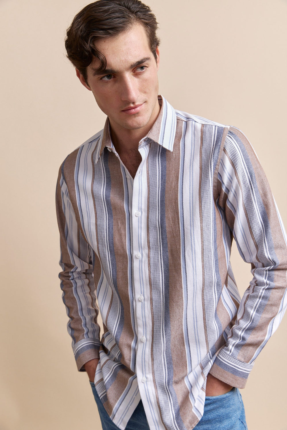 Multi tone striped shirt