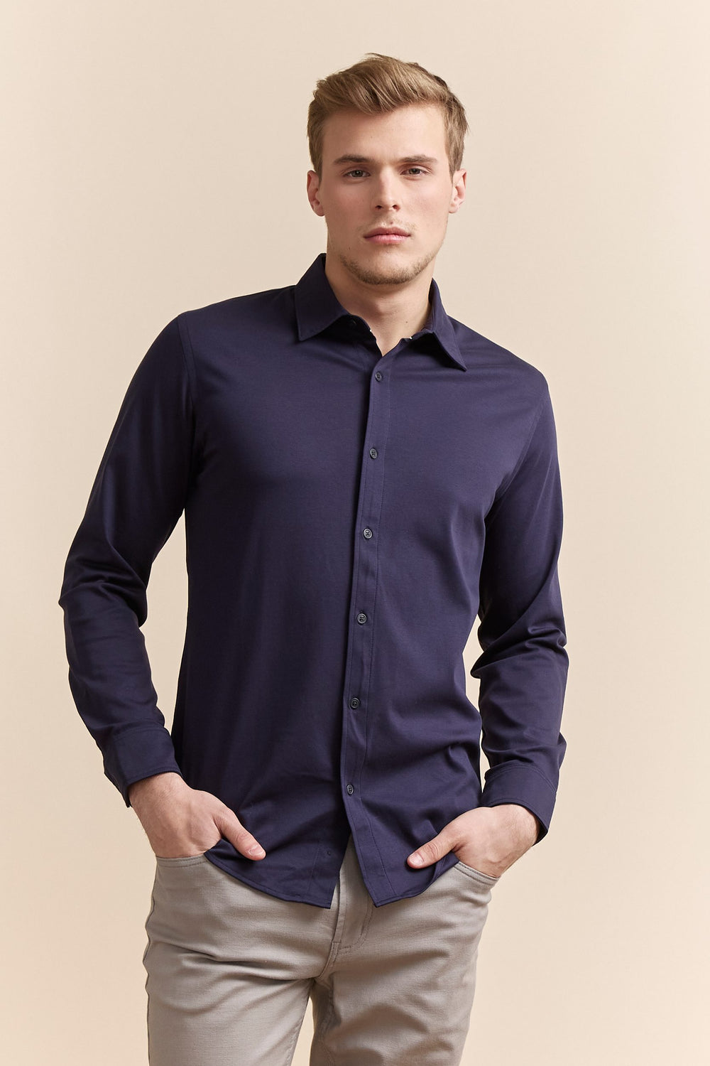 Mercerized cotton jersey shirt