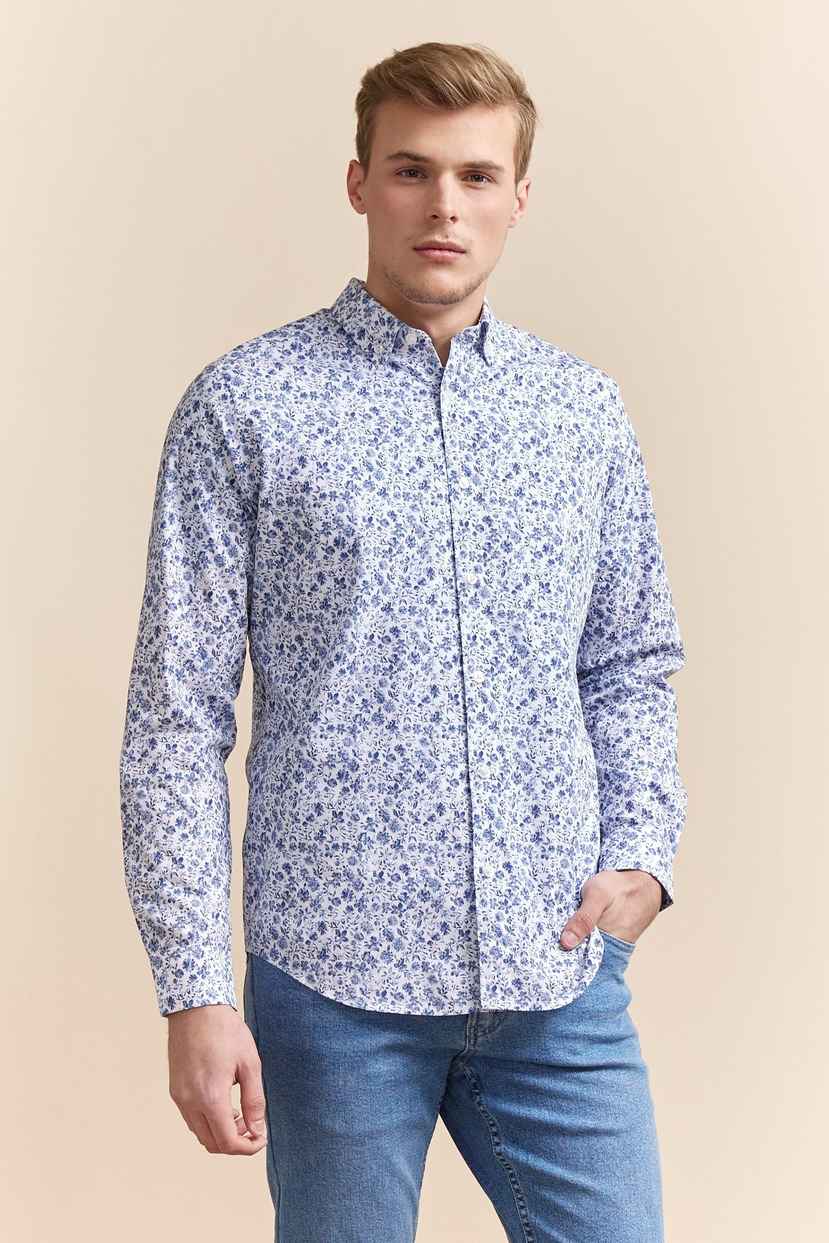 Chemise à motif floral