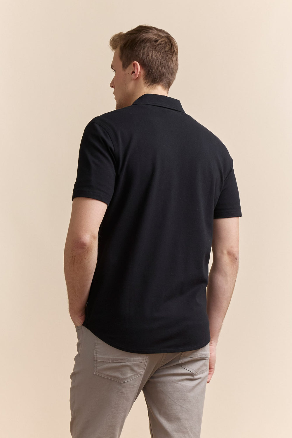 Pique short-sleeve shirt