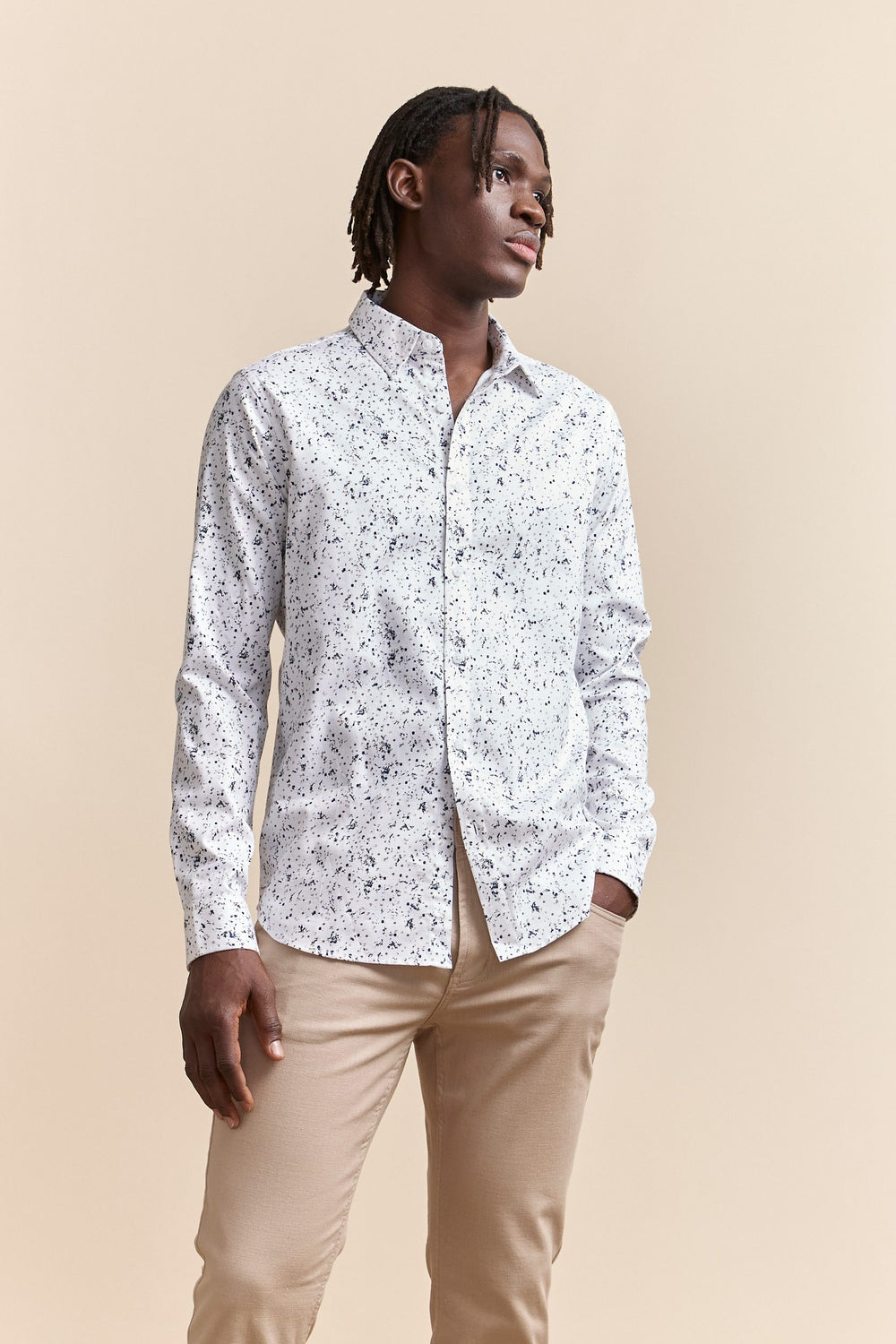 Poplin print shirt