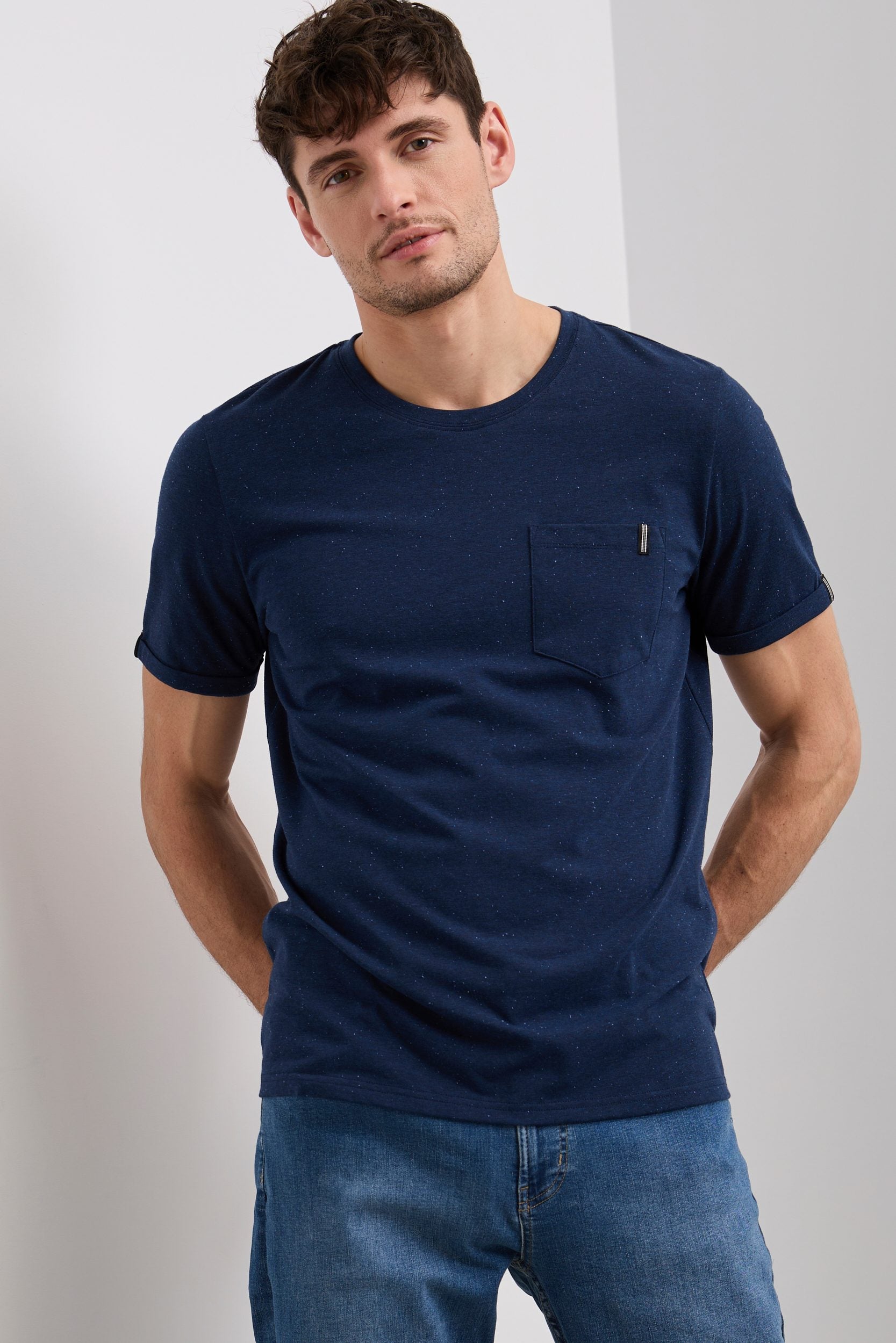 Short Sleeve Knobed Jersey T-Shirt