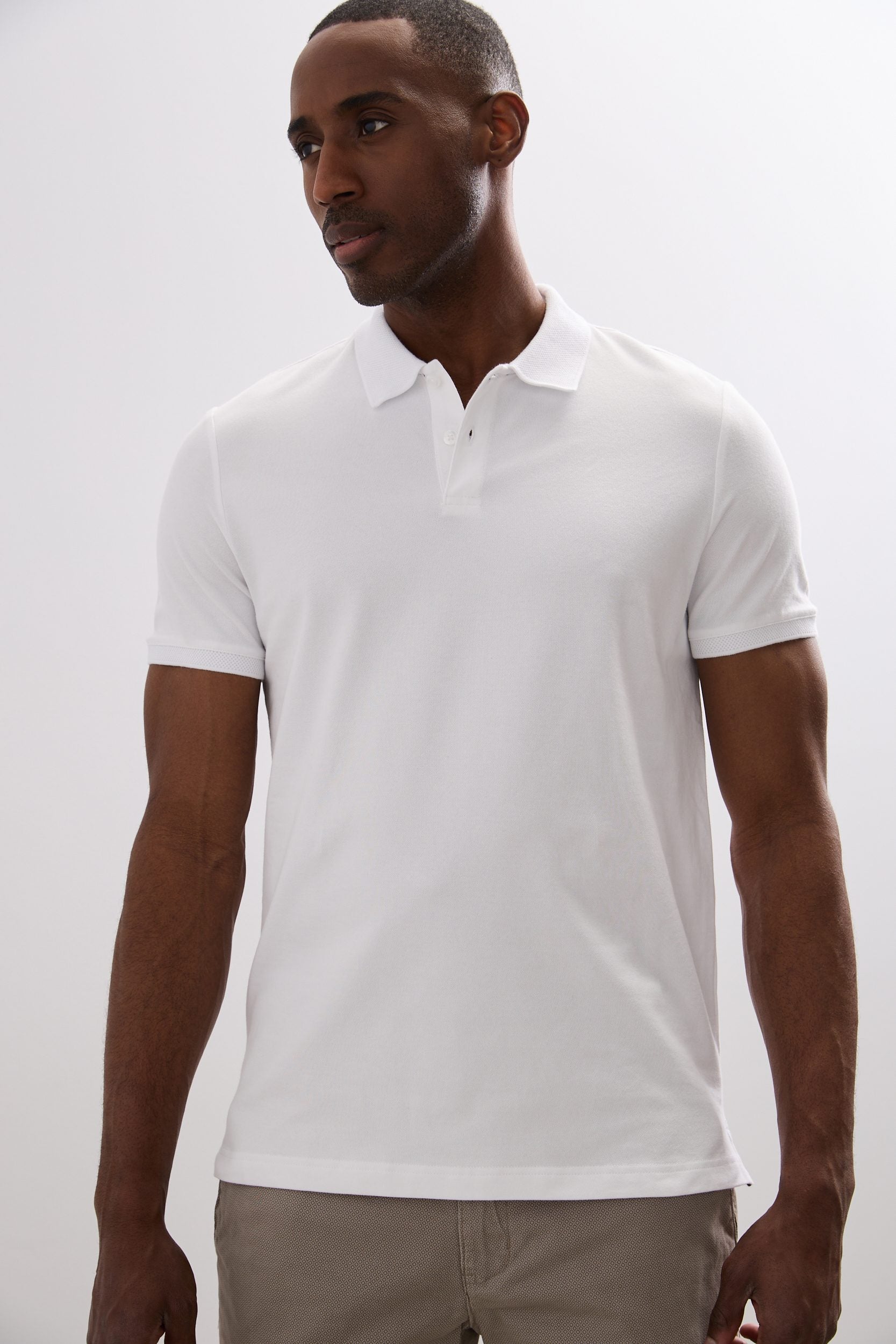 Polo with collar detail