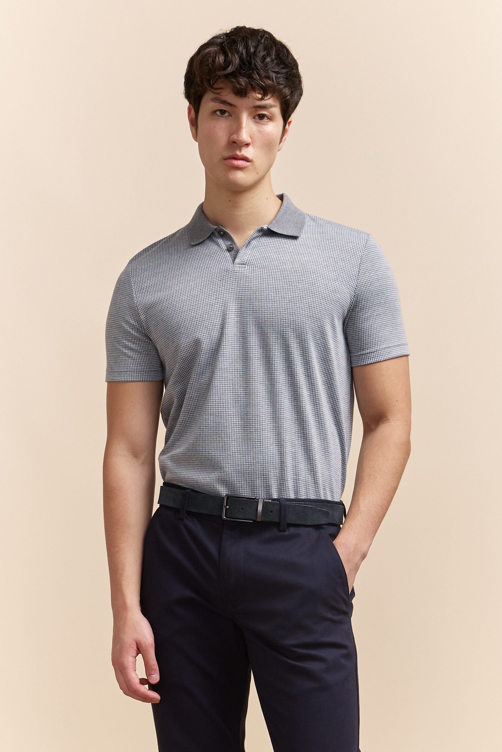 Detailled collar polo