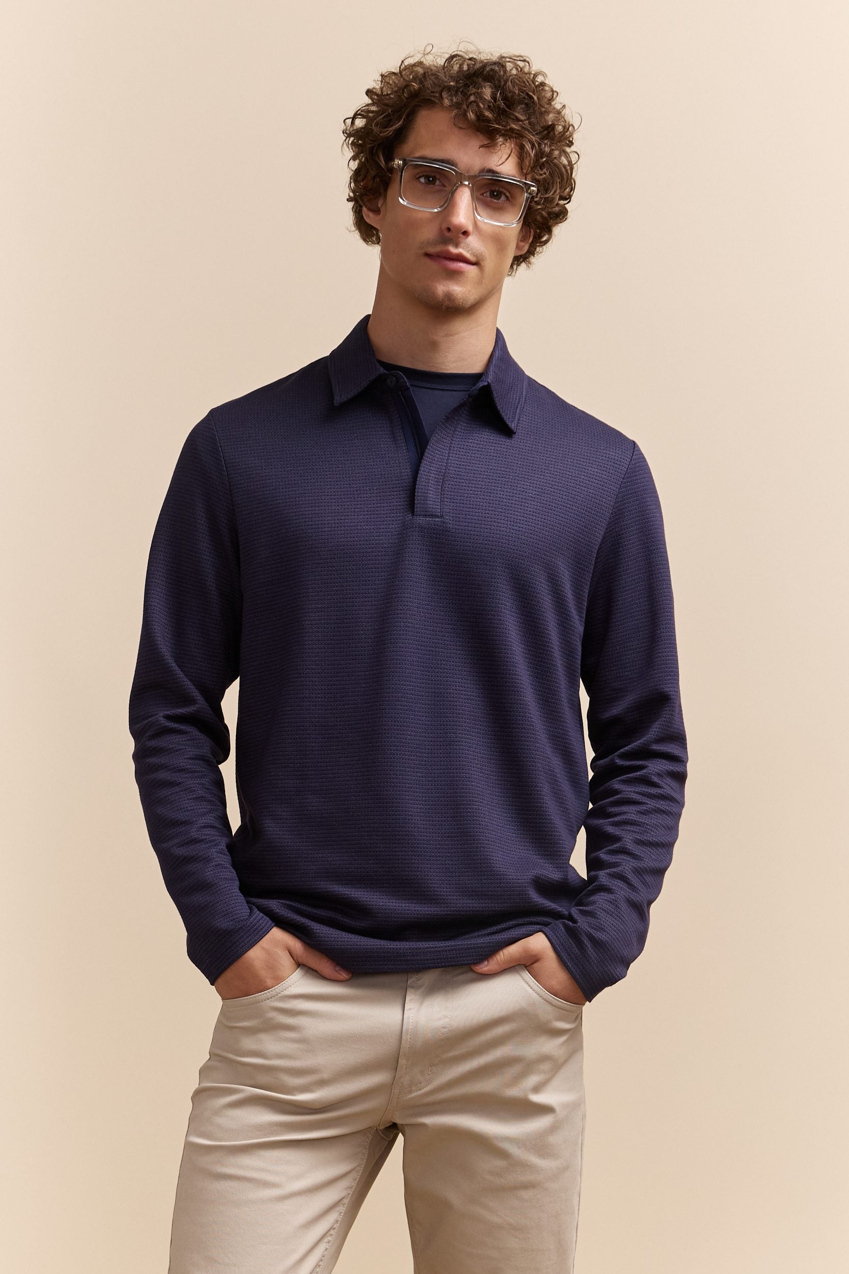 Polo with zip