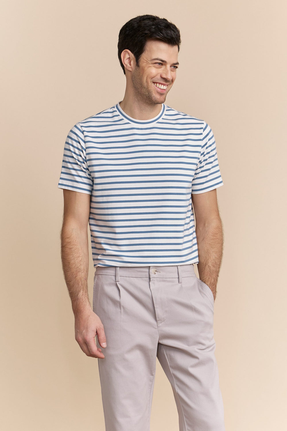 Stripe crew neck T-shirt