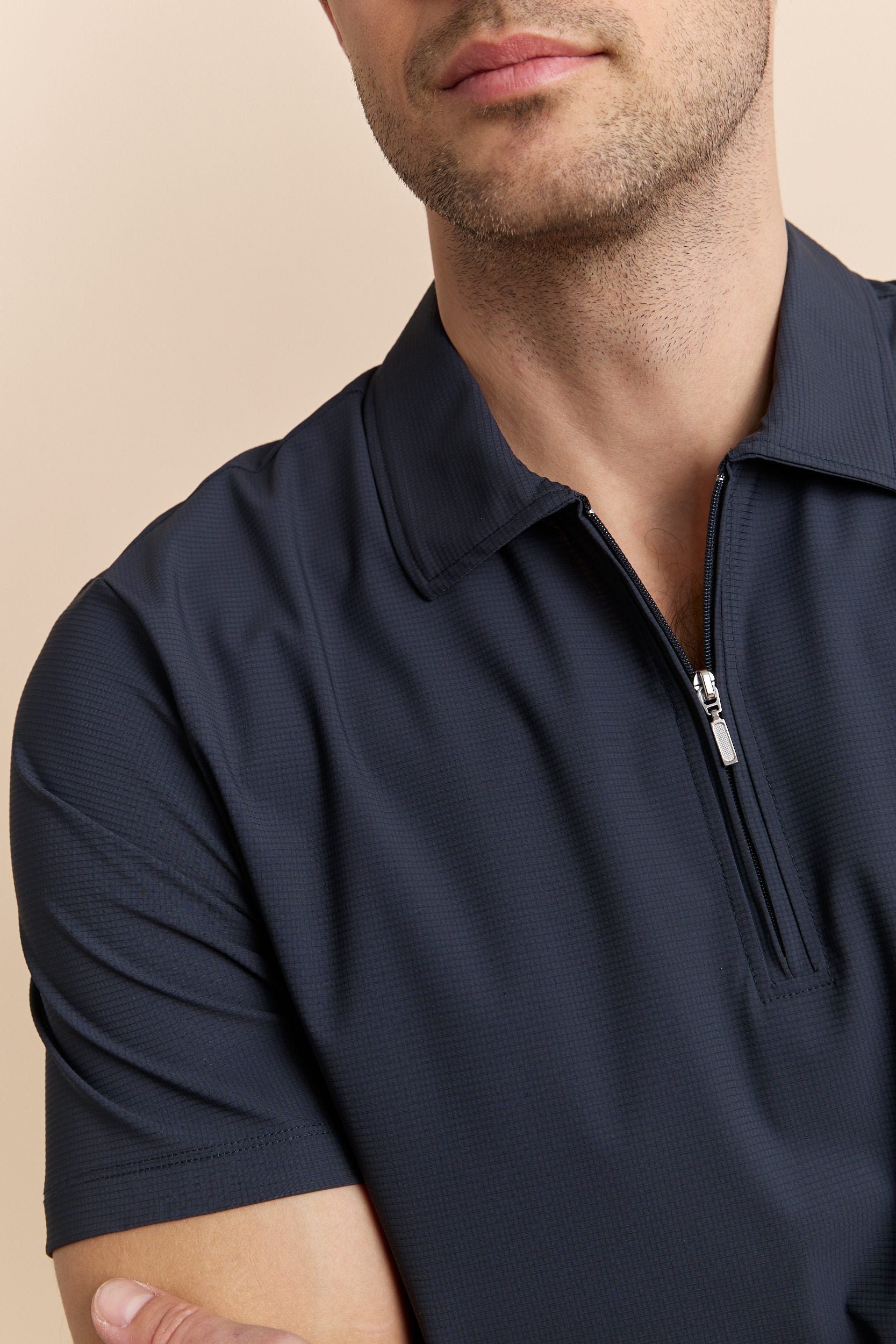 Tech zip polo shirt