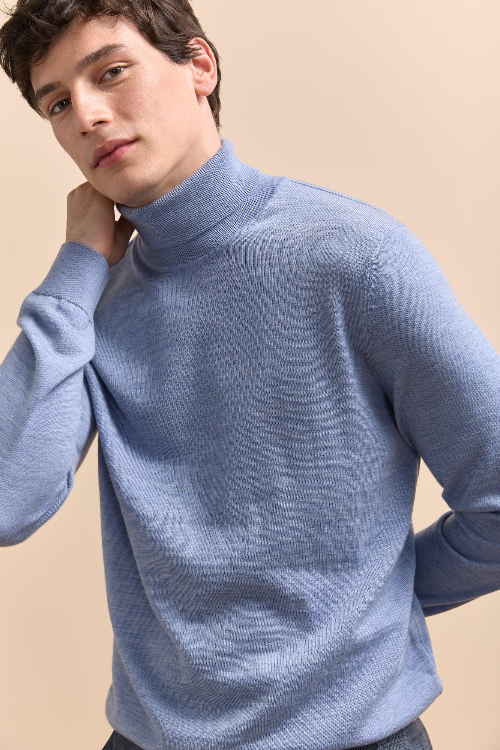 Merino wool turtle neck sweater