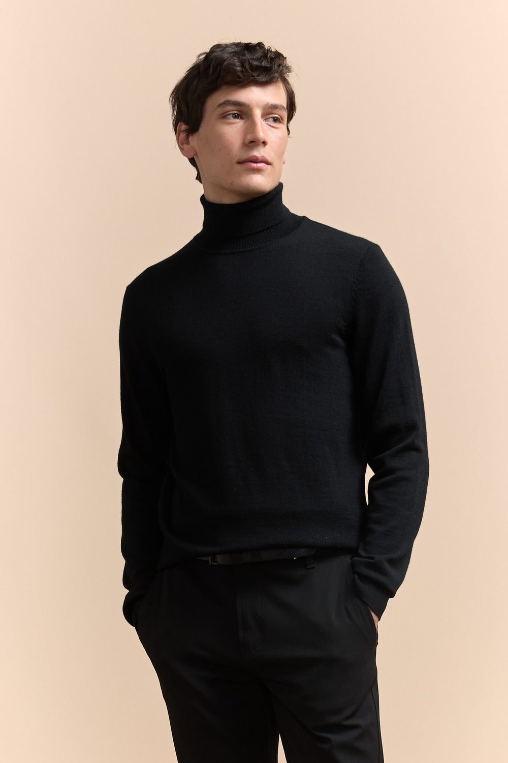 Merino wool turtle neck sweater