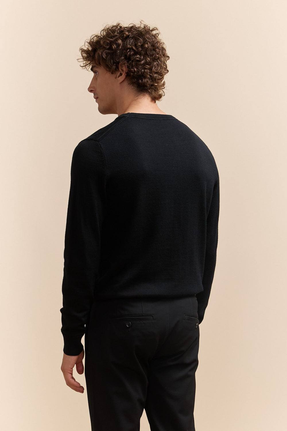 Merino wool crew neck sweater