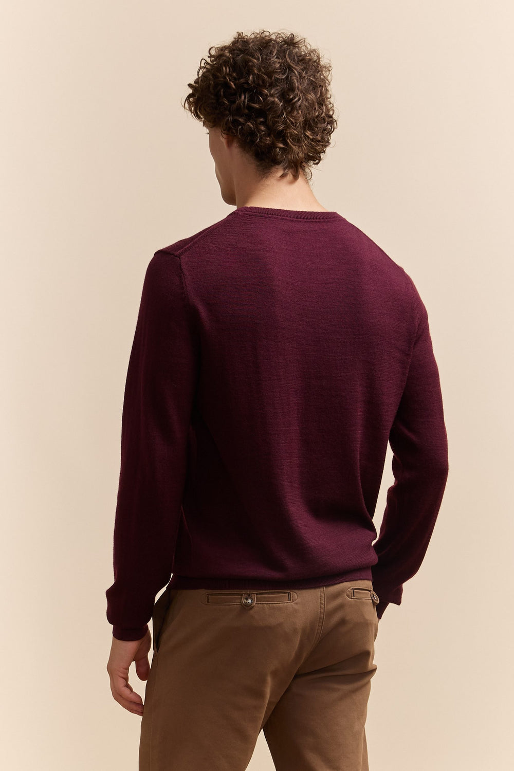 Merino wool crew neck sweater