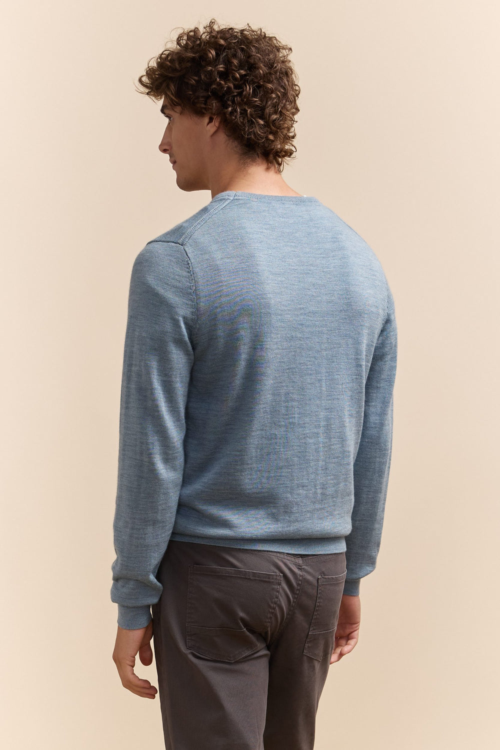 Merino wool crew neck sweater