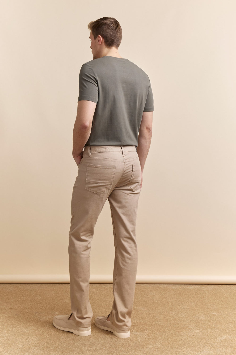 Pantalon texturé à cinq poches