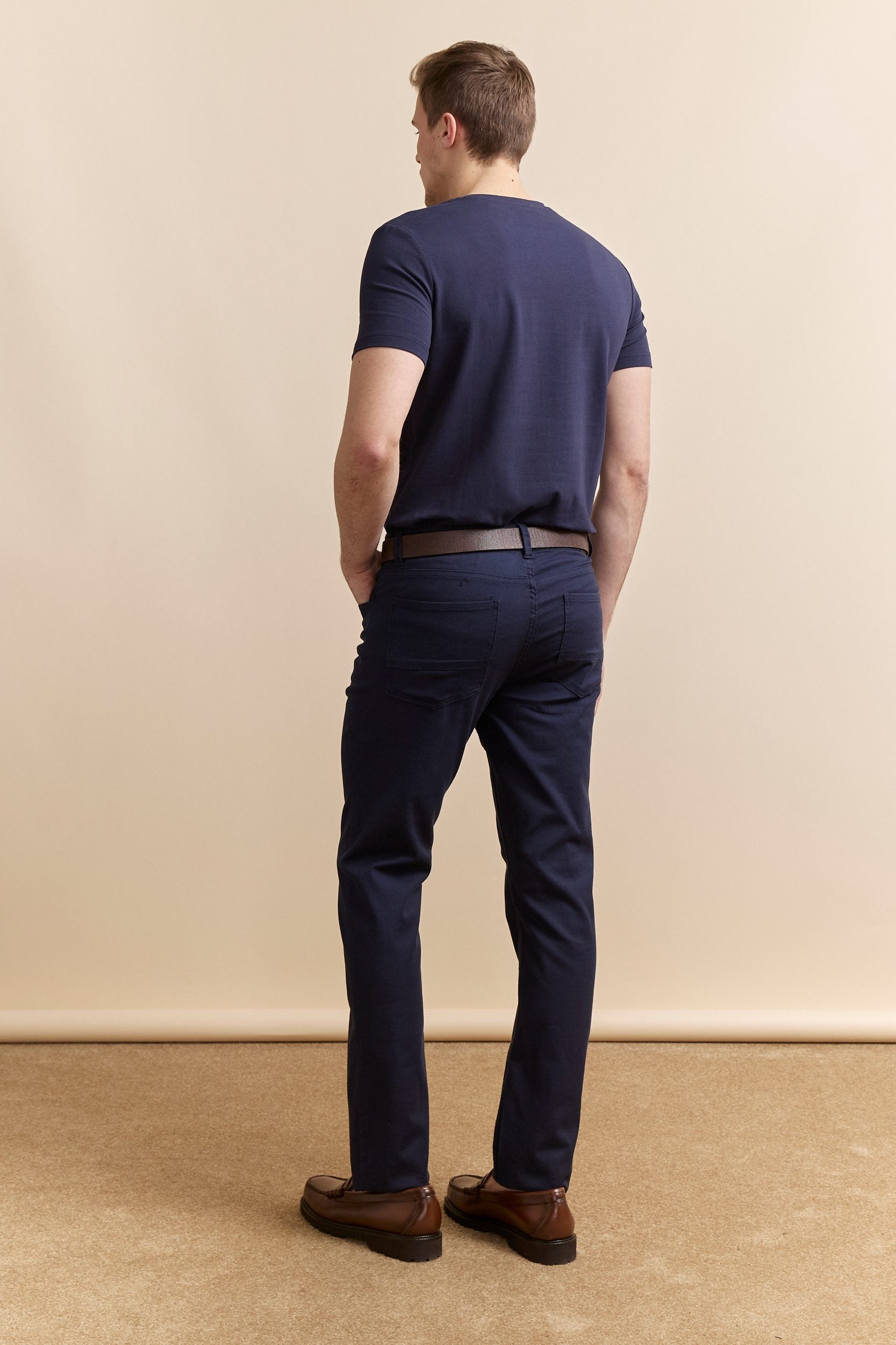 Pantalon texturé à cinq poches