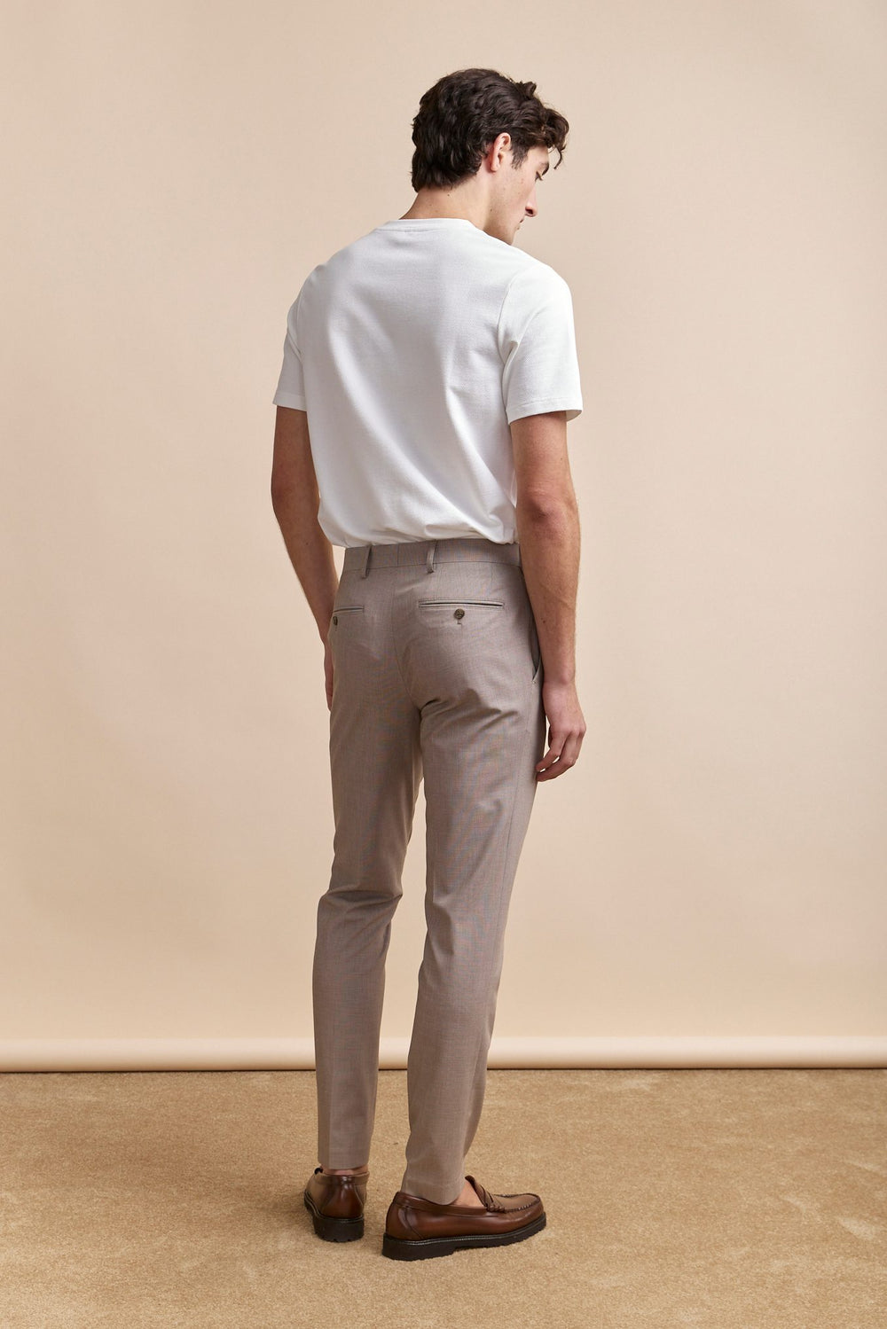 Pantalon texturé étroit