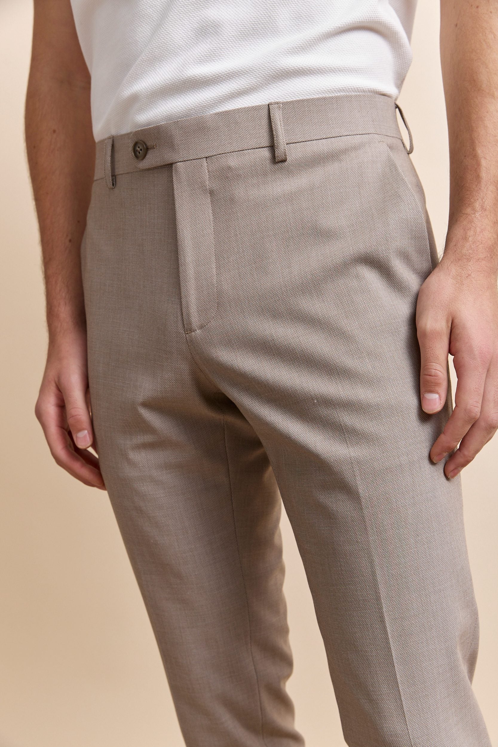 Pantalon texturé étroit