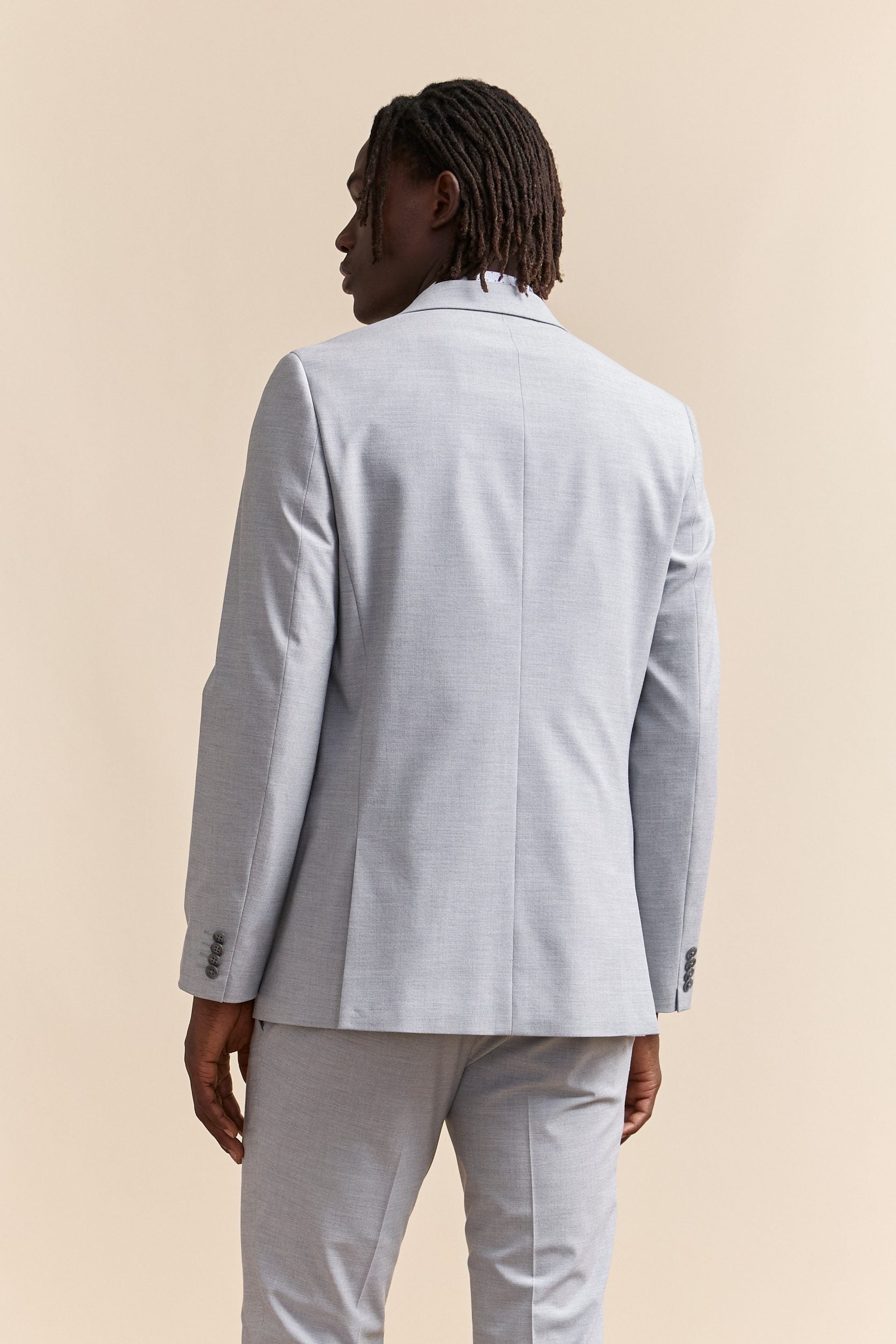 Solid extra-fitted blazer