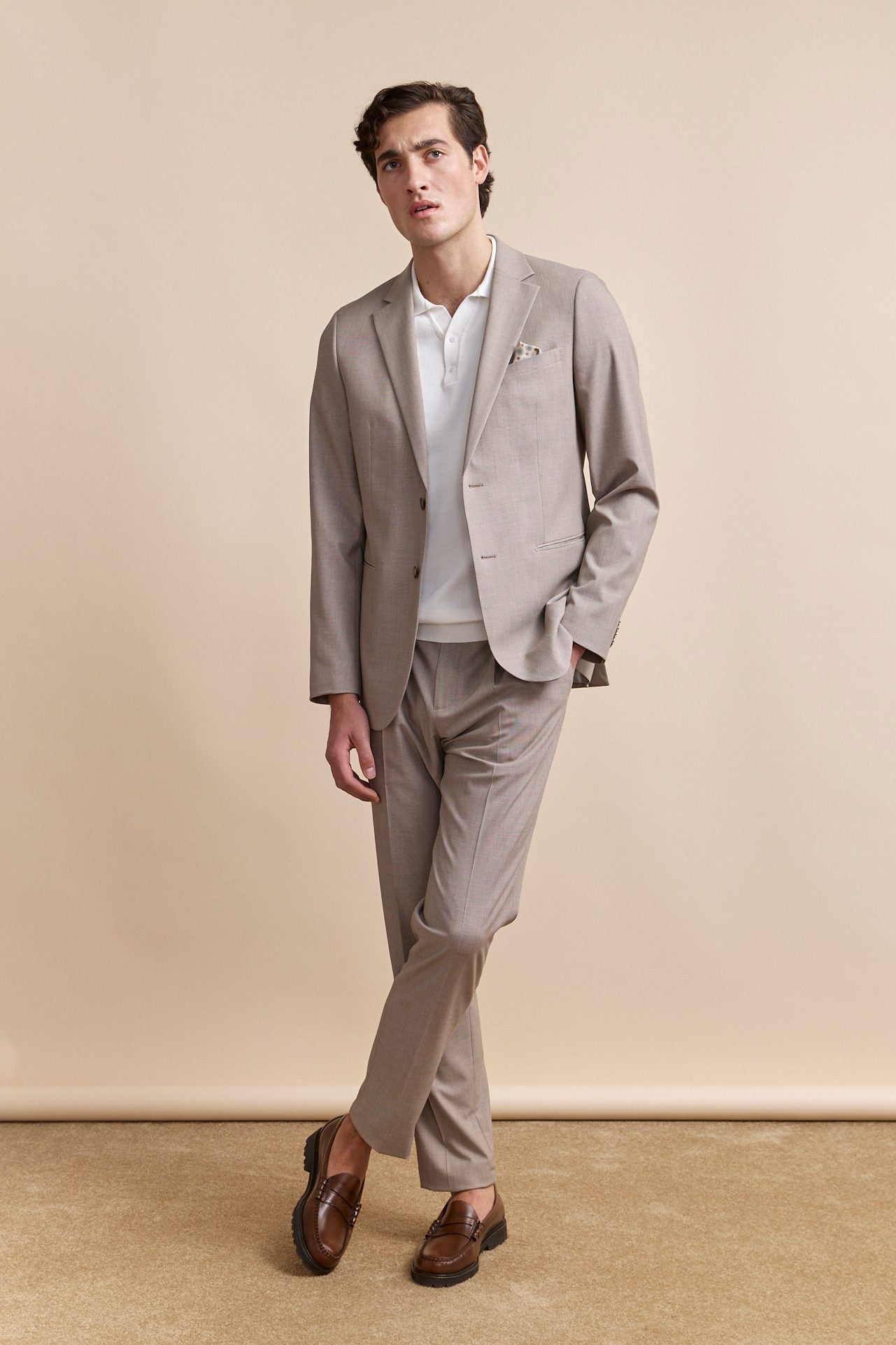 Textured extra-fitted blazer