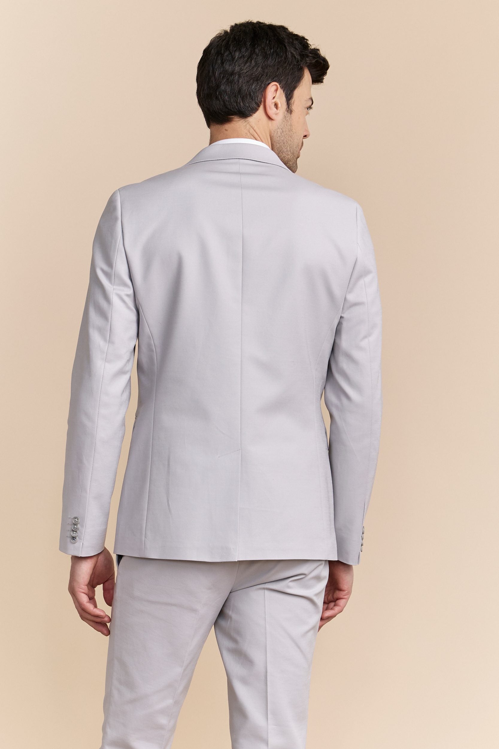 Solid colour extra-fitted blazer