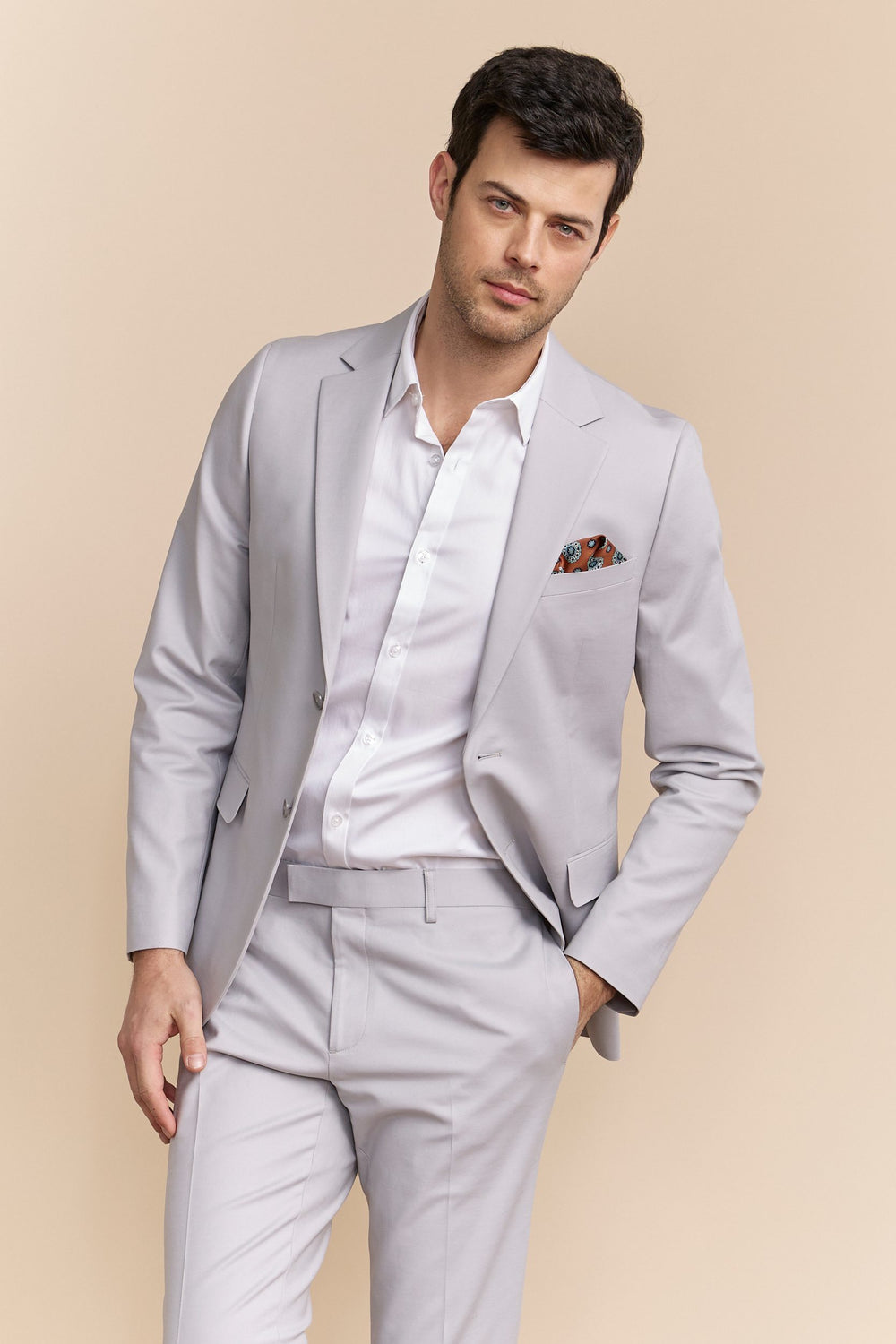 Solid colour extra-fitted blazer