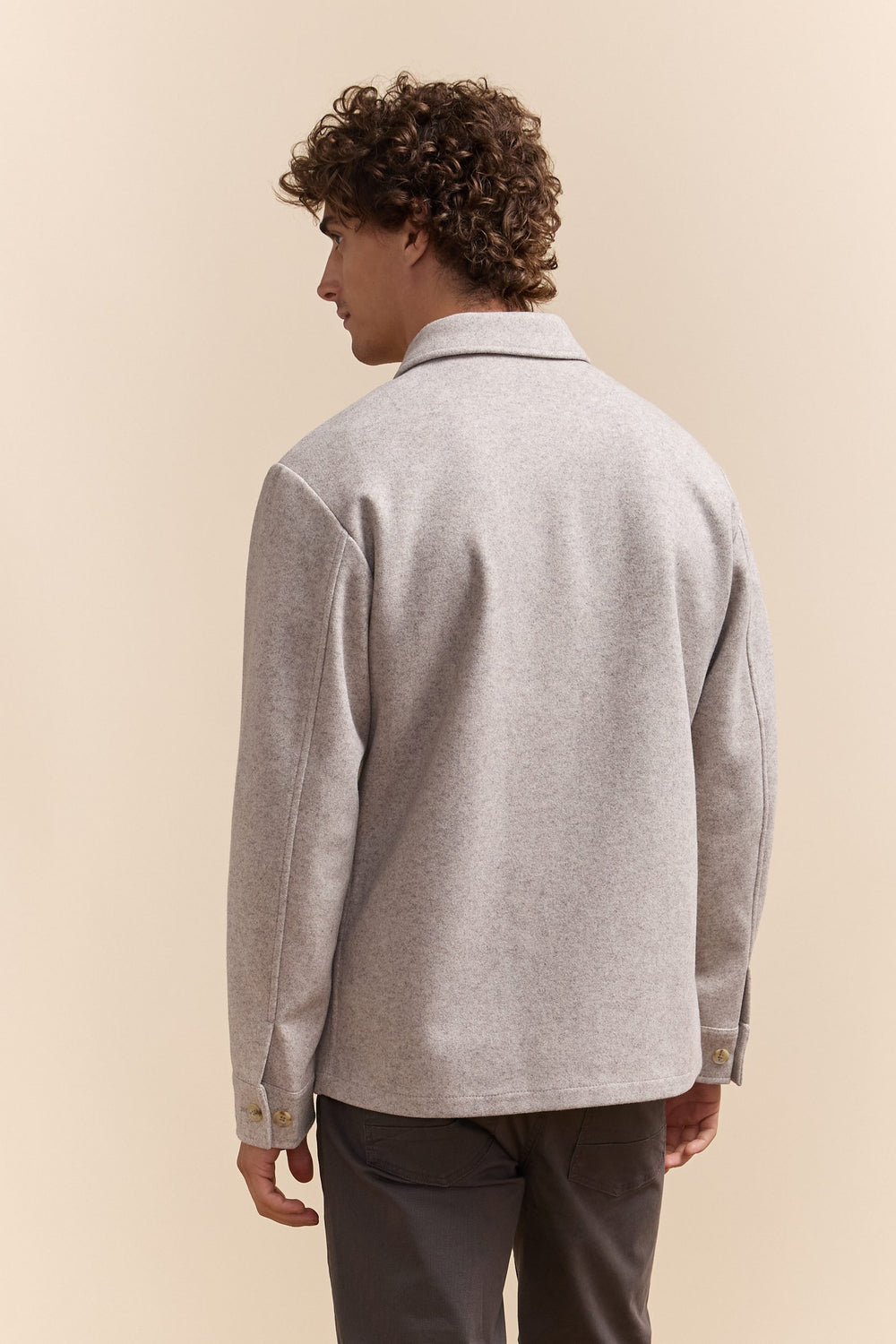 Felted jersey overshirt