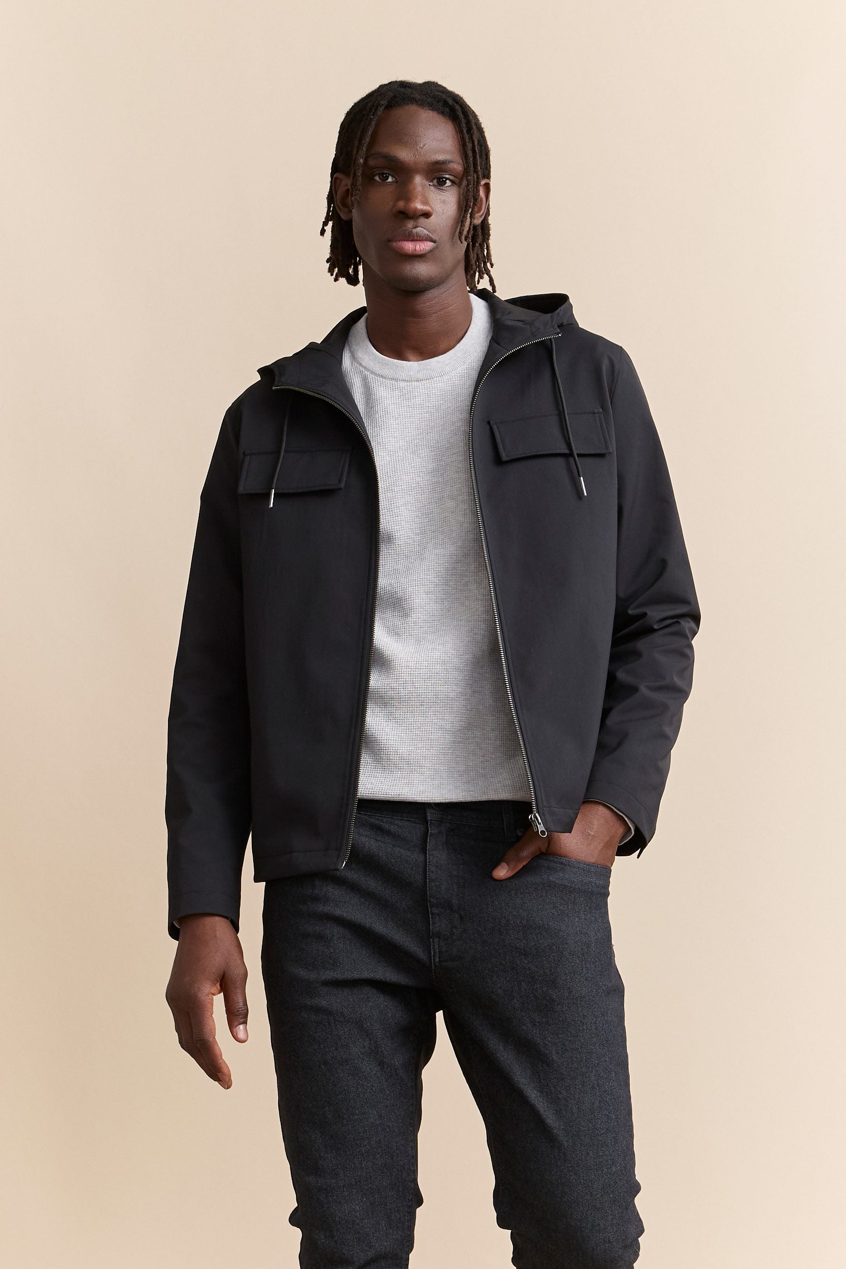 Blouson multi poches avec capuchon