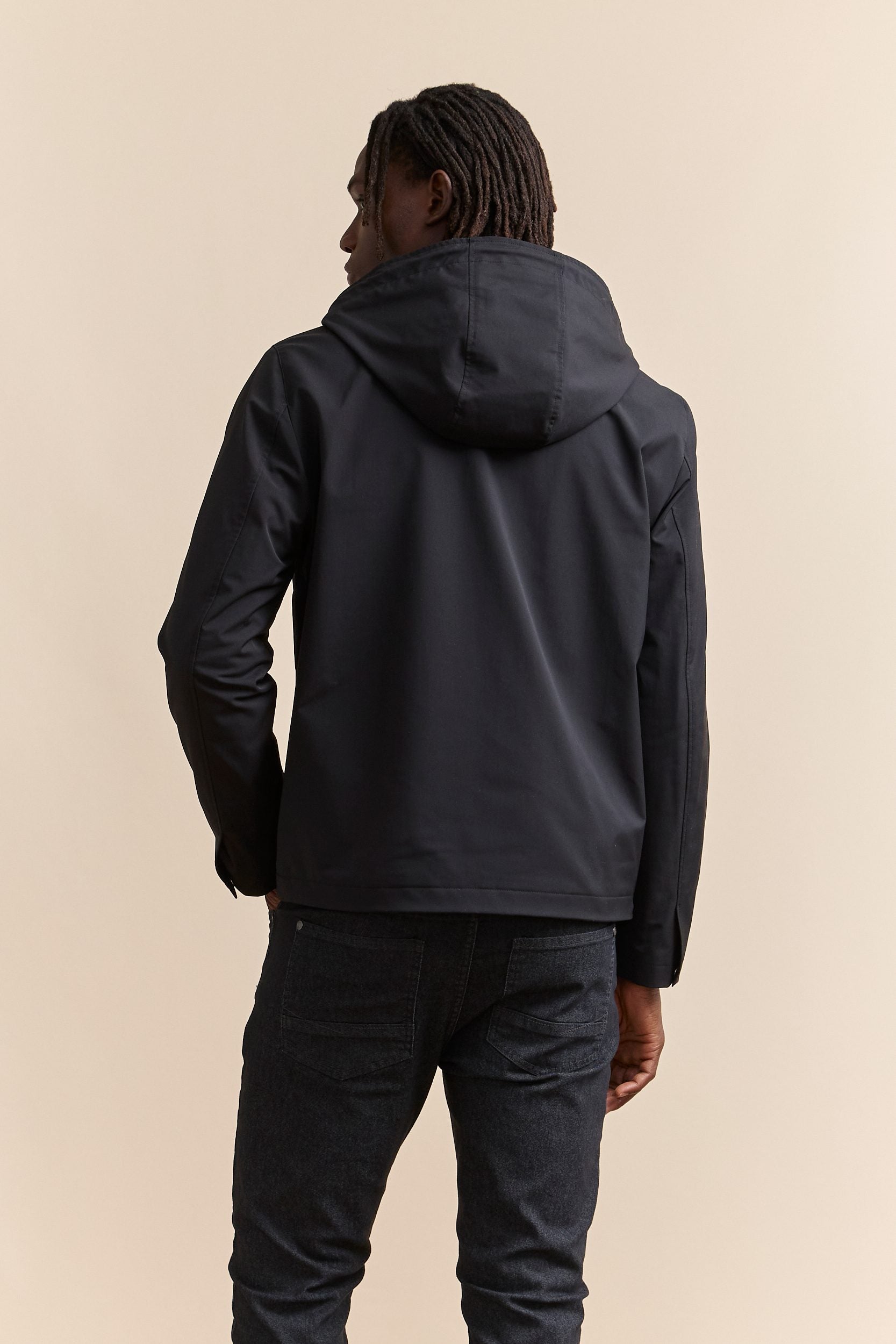 Multi pockets hooded jacket