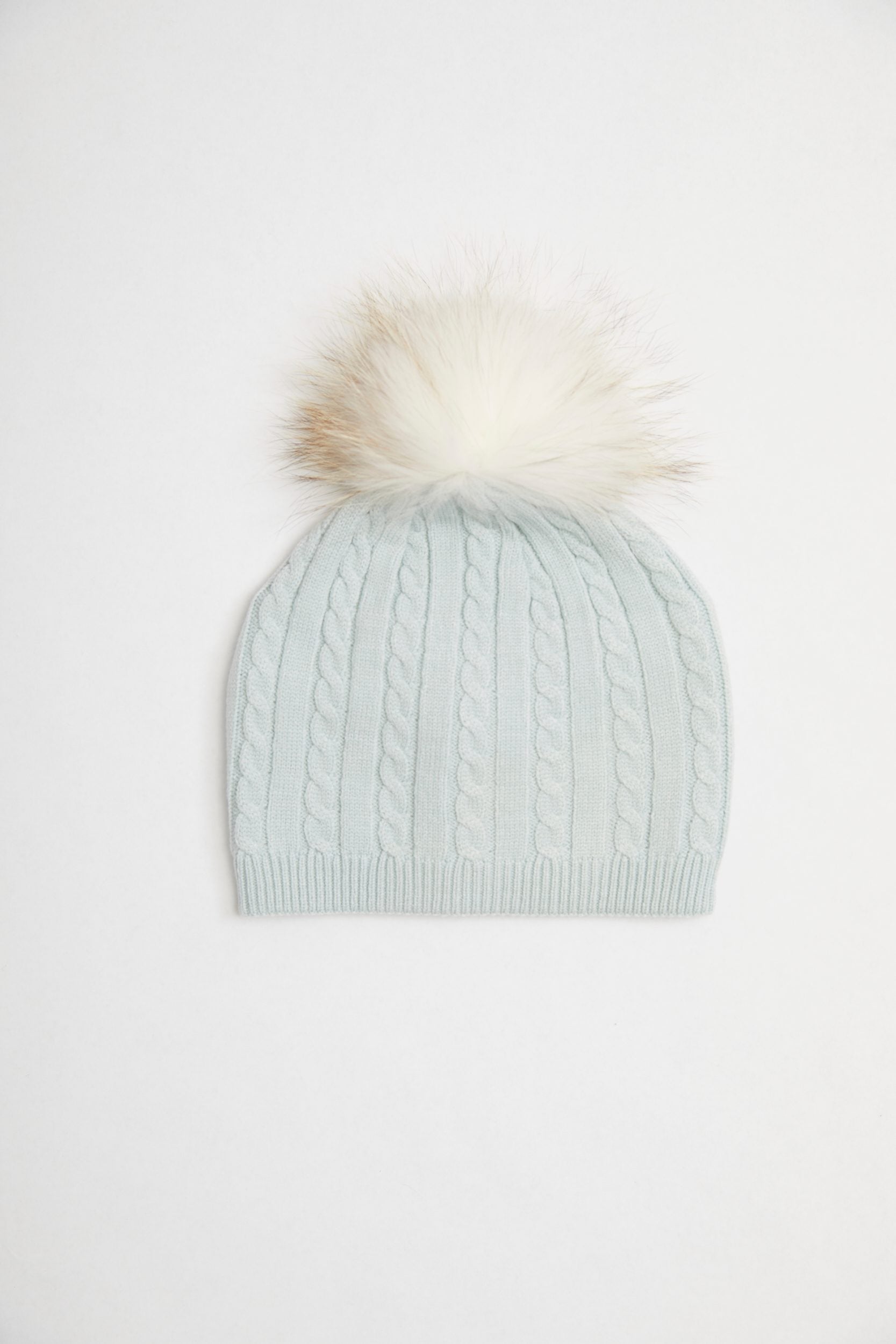 Tuque à pompon de fourrure amovible