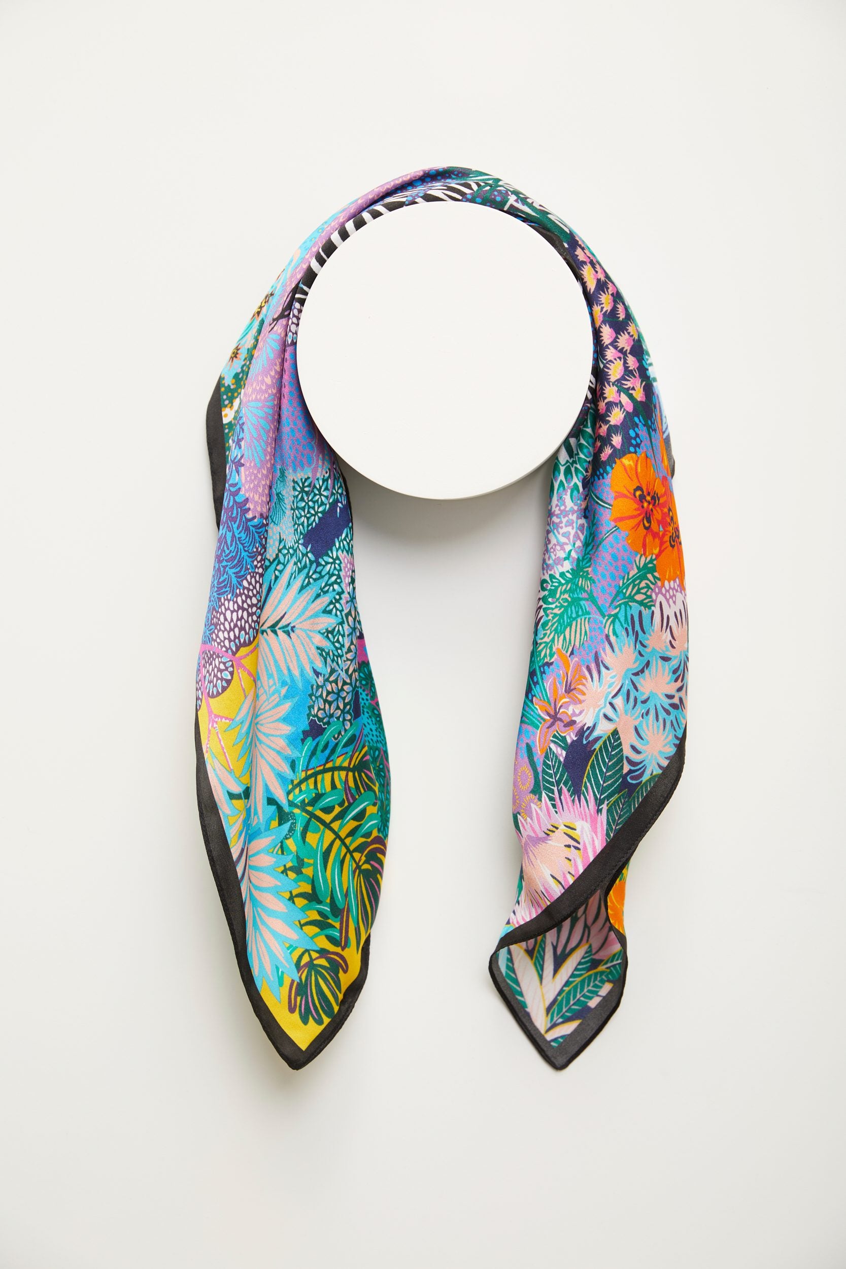 Colourful silk scarf