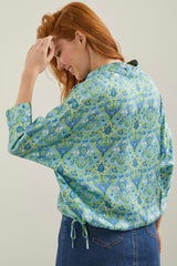 Oversized printed blouse with