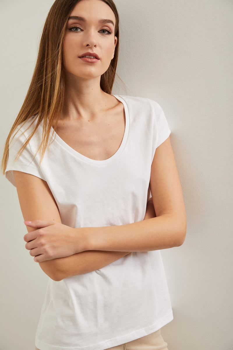 Basic U neck pima cotton t-shirt