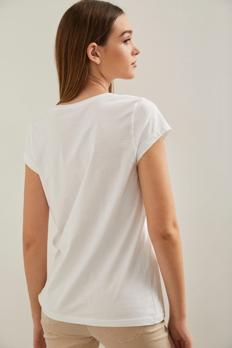 Basic U neck pima cotton t-shirt