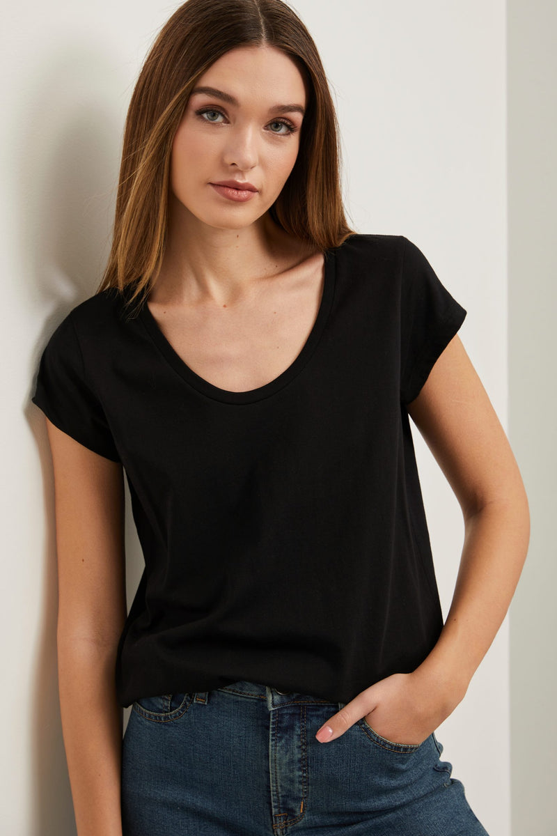 Basic U neck pima cotton t-shirt