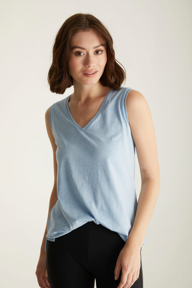 Pima cotton sleeveless top