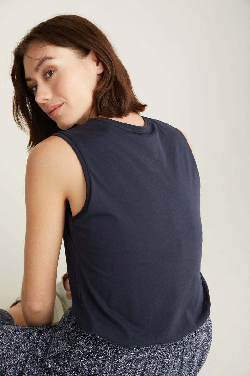 Pima cotton sleeveless top