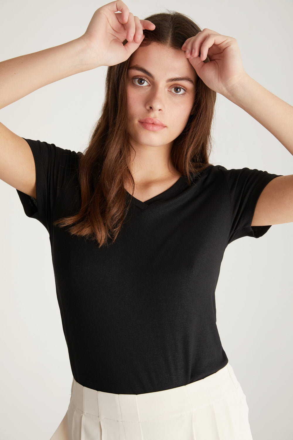 Shimmery V neck t-shirt