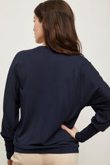 Dolman sleeve top with buttons