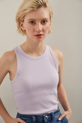 Ribbed sleeveless top