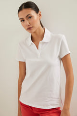 Pique t-shirt with polo collar