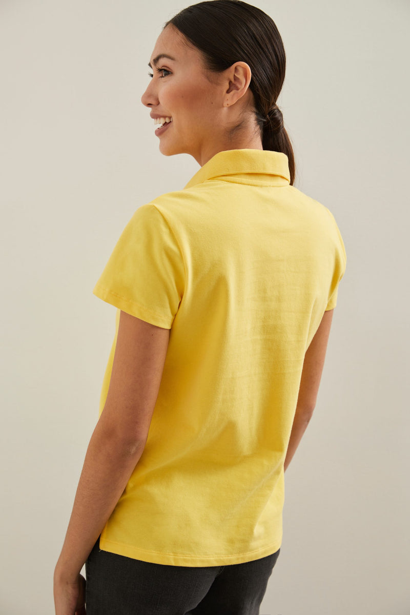 Pique t-shirt with polo collar