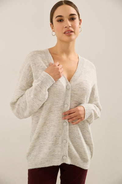 Soft Oversized Cardigan In Wool And Baby Alpaca | TRISTAN Canada