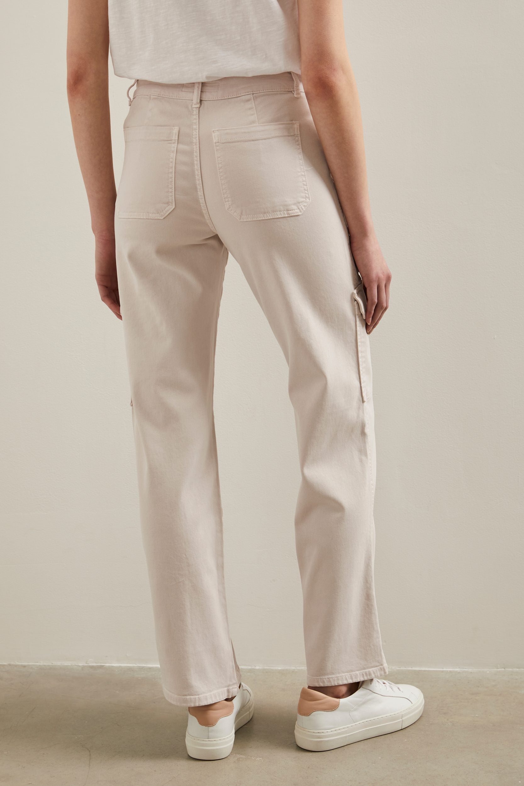 Straight cargo tencel pant