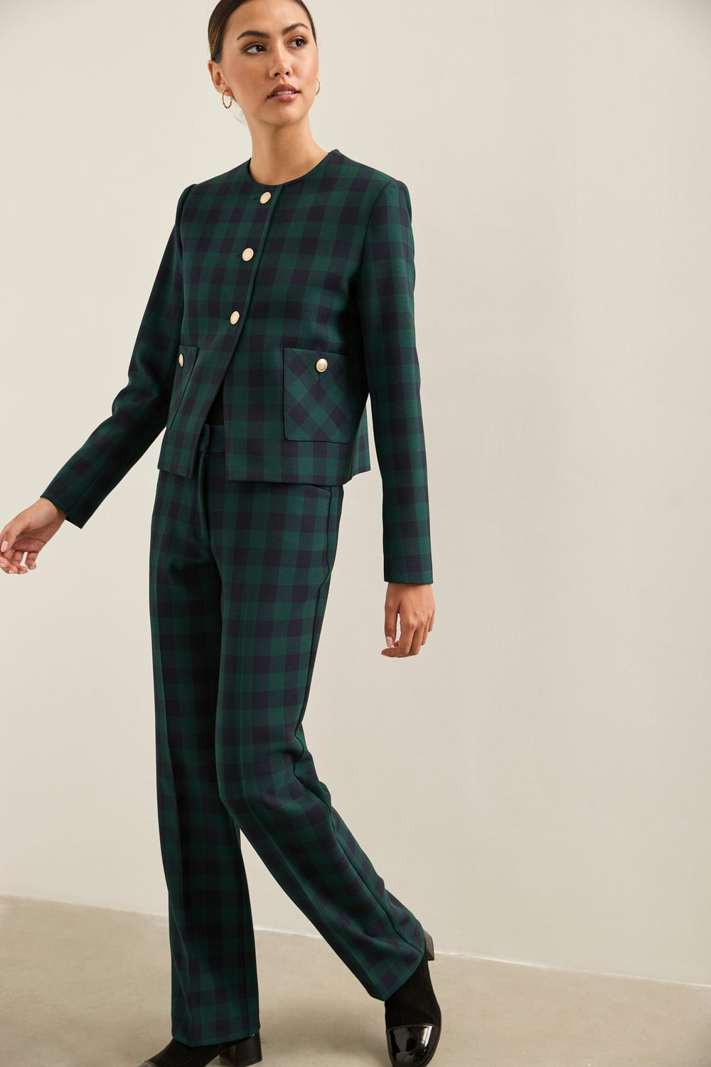 Modern Fit Plaid Pant