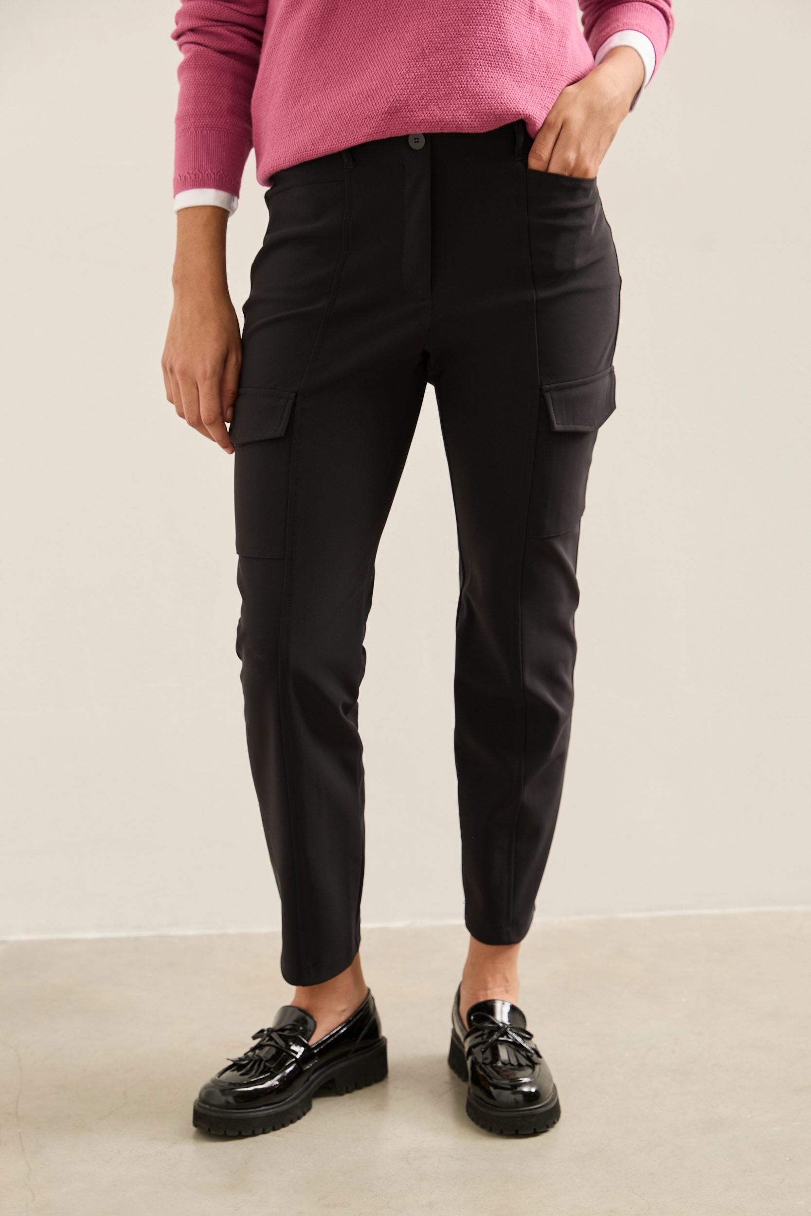 Pantalon cargo Sport Chic a taille haute