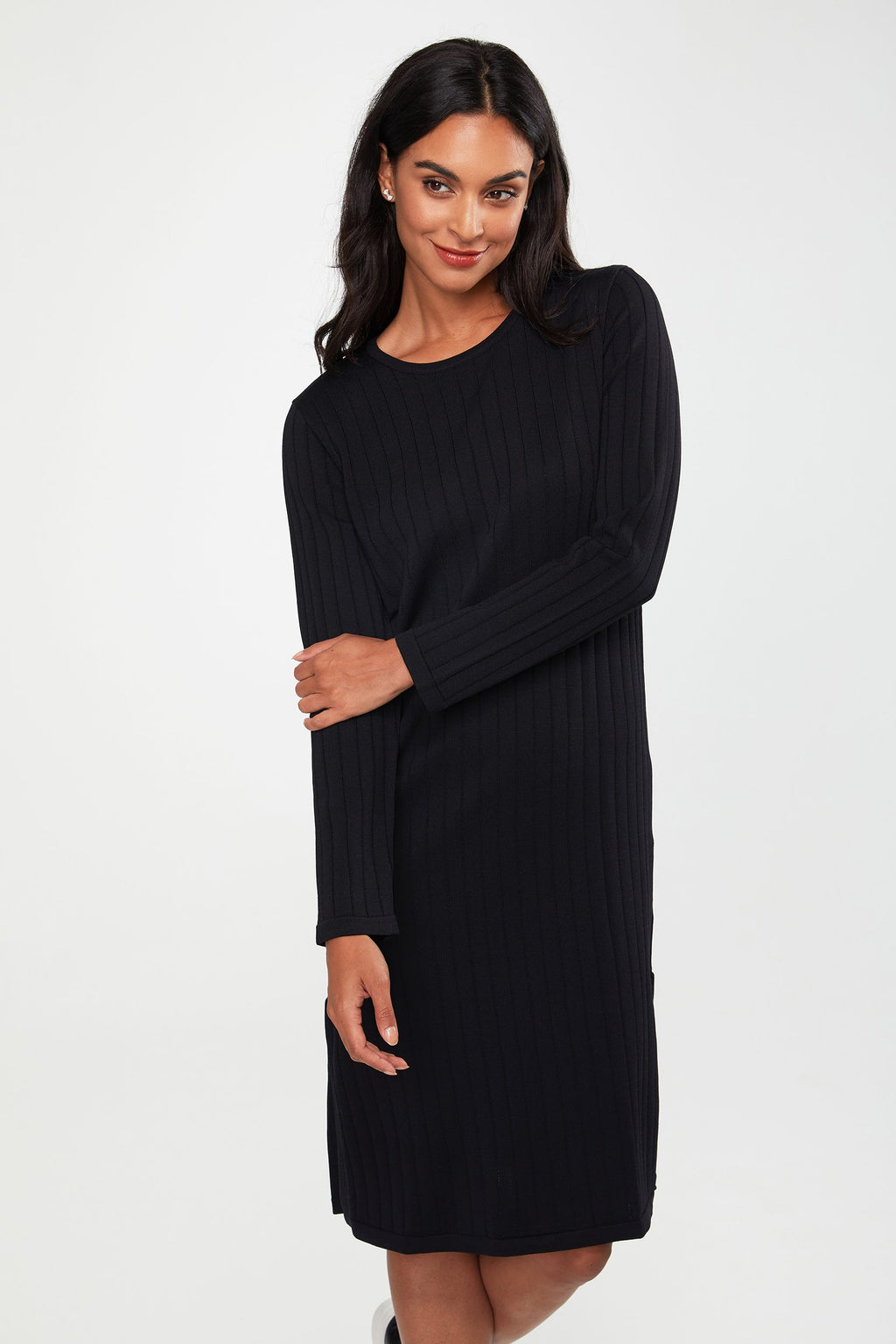 Knit clearance slit dress