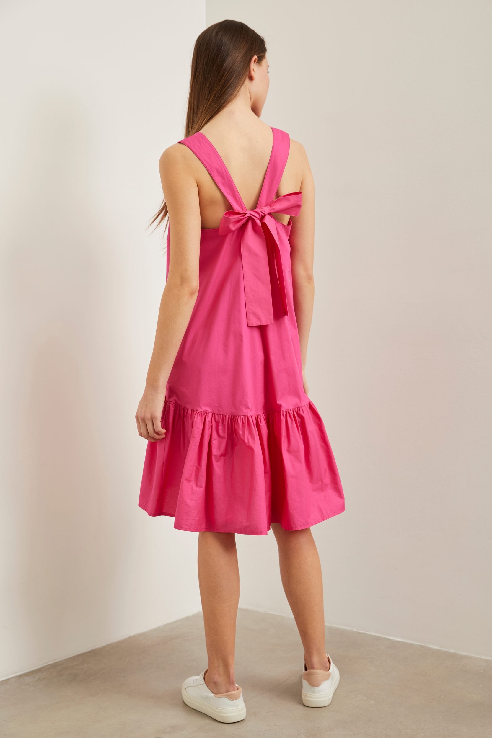 Dress with frill & bow at back