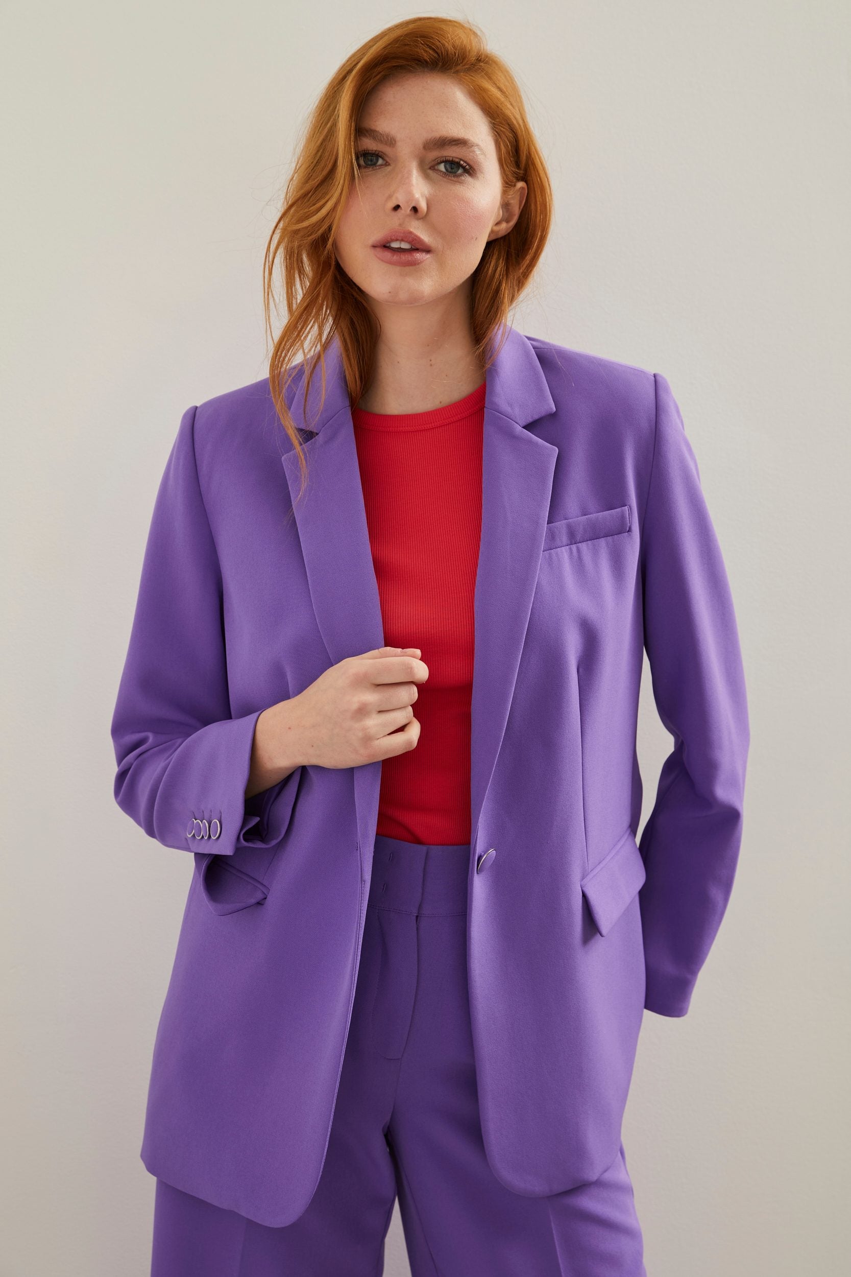 Oversized fluid blazer