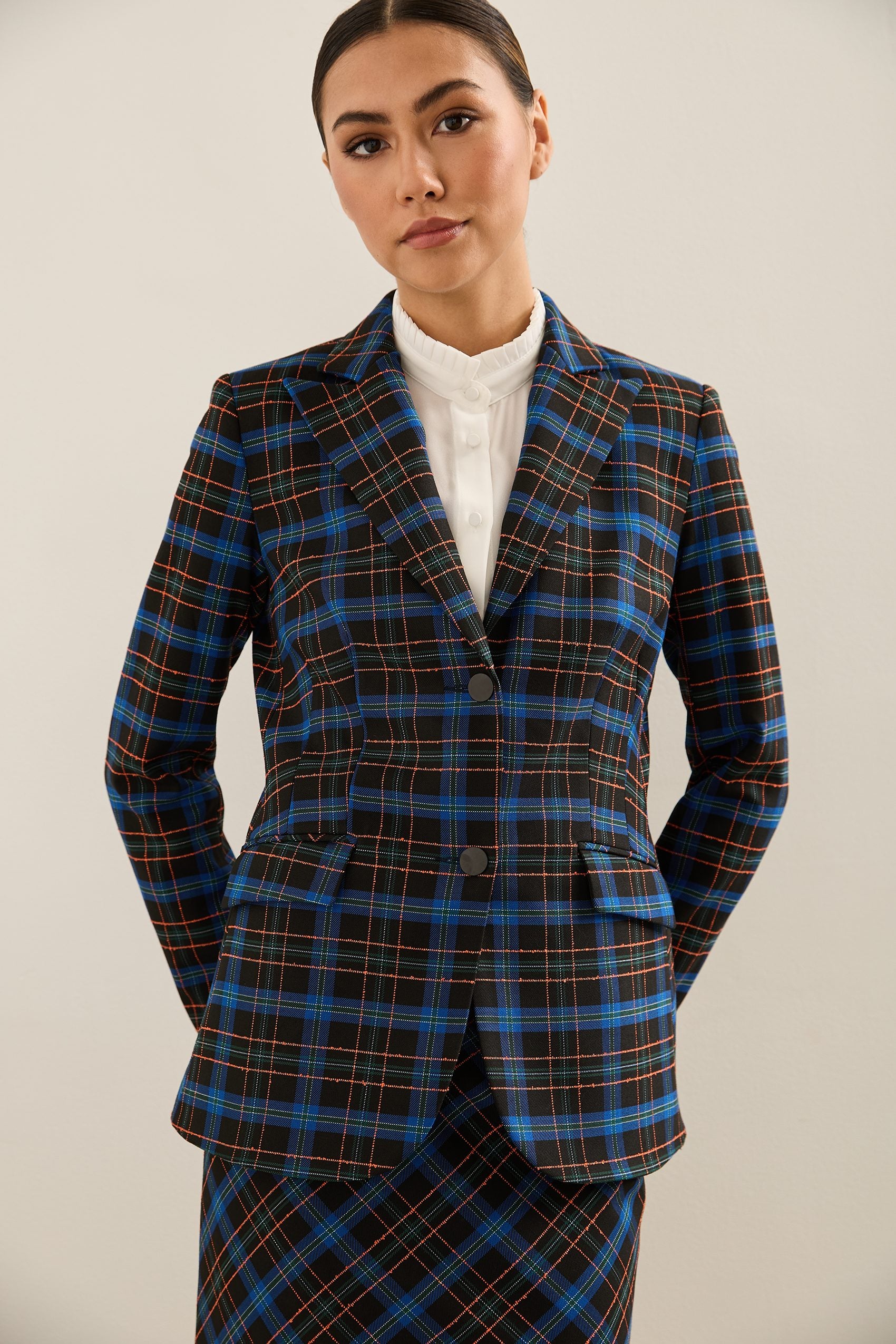 Blazer tartan best sale